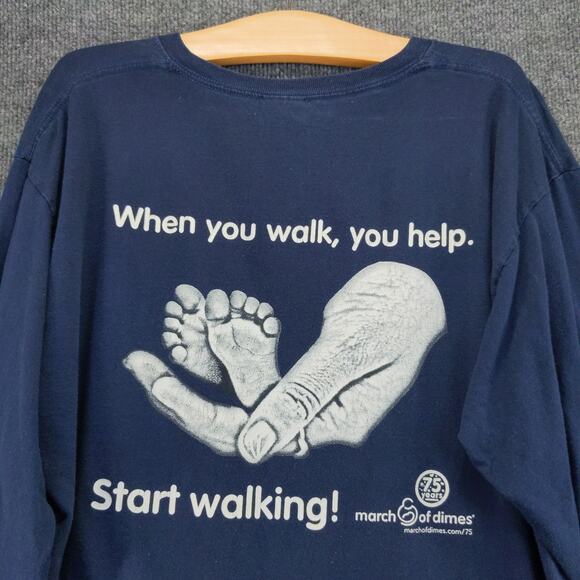 FedEx Federal Express March of Dimes Pullover Sweatshirt Size L Blue Logo - Picture 8 of 10